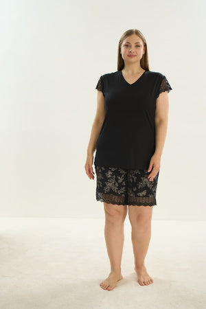 16149 BAYAN BATTAL BOY ŞORT TAKIM