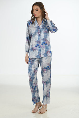 KADIN PİJAMA TK  SATEEN  %95 POLYESTER %5 ELASTANE