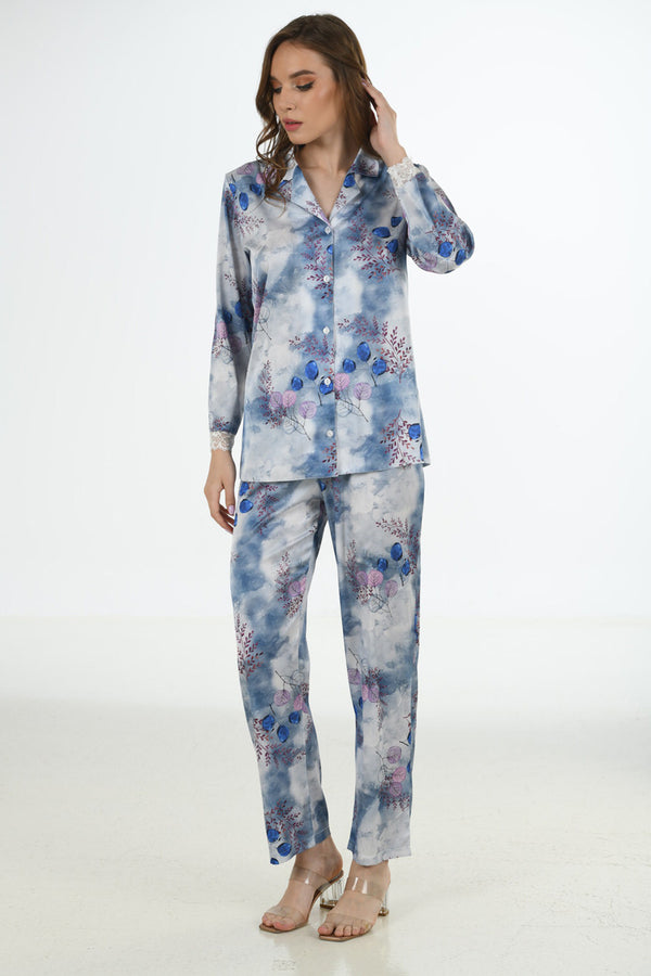 KADIN PİJAMA TK  SATEEN  %95 POLYESTER %5 ELASTANE