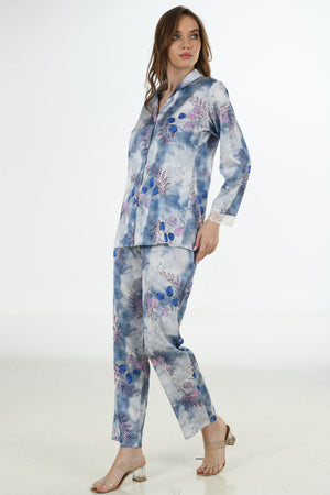 KADIN PİJAMA TK  SATEEN  %95 POLYESTER %5 ELASTANE