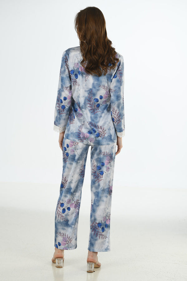 KADIN PİJAMA TK  SATEEN  %95 POLYESTER %5 ELASTANE