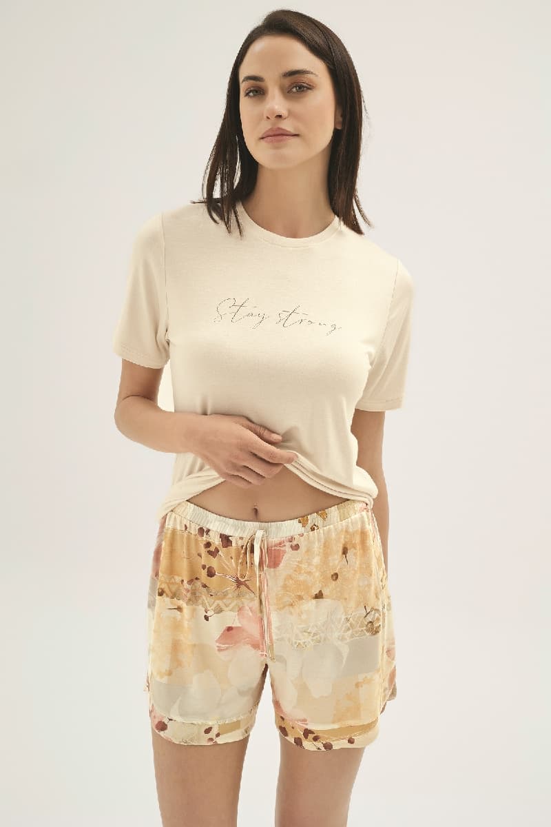 16895 KADIN BASKILI ŞORT TAKIM