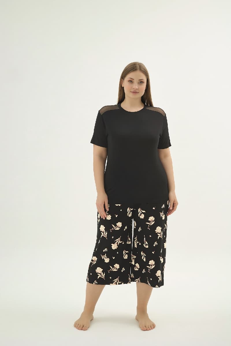 16950 KADIN BIG SIZE KISA PİJAMA TAKIM