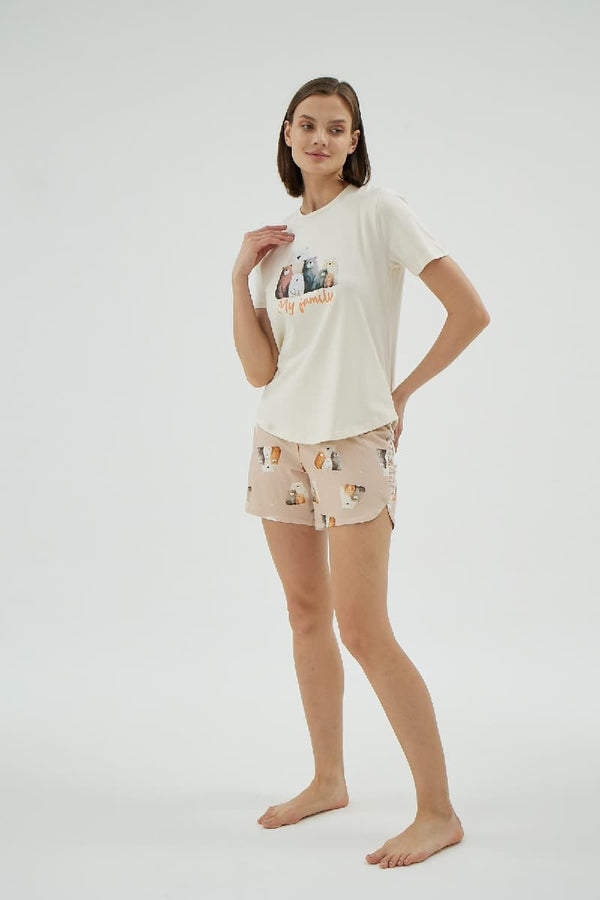 17005 KADIN BASKILI ŞORT TAKIM