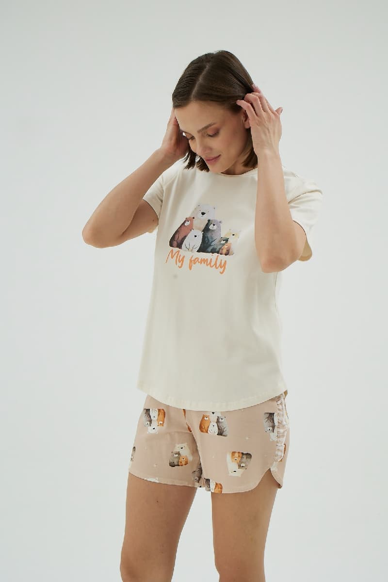 17005 KADIN BASKILI ŞORT TAKIM