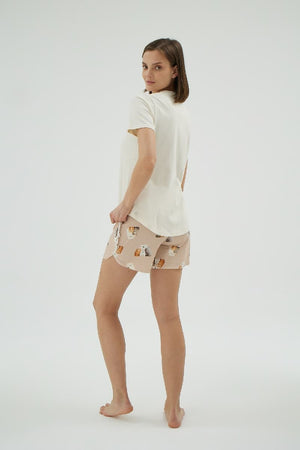 17005 KADIN BASKILI ŞORT TAKIM