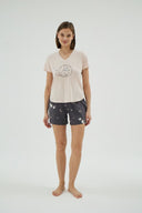 17069 KADIN BASKILI ŞORT TAKIM