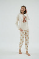 17077 KADIN BASKILI PİJAMA TAKIM