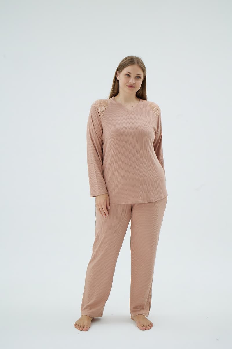 17232 KADIN BIG SIZE PİJAMA TAKIM