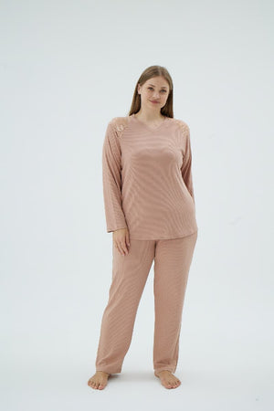 17232 KADIN BIG SIZE PİJAMA TAKIM