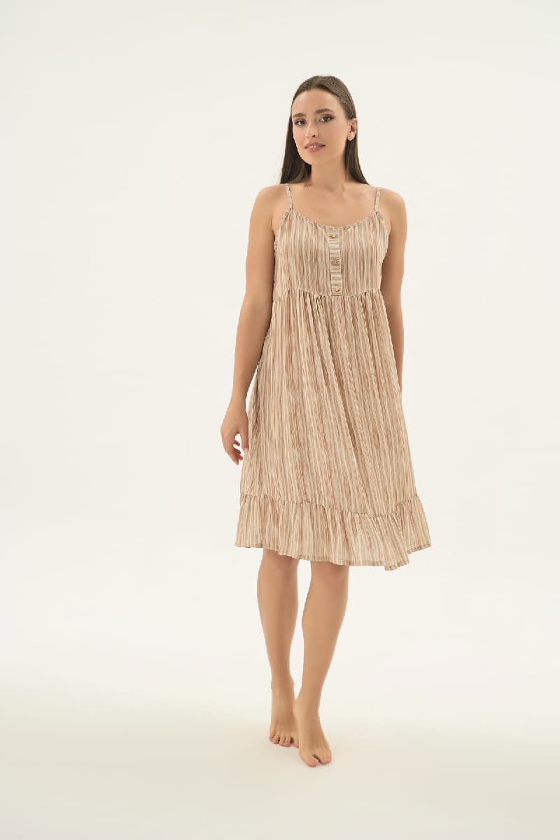 17581 KADIN İNCE ASKILI KISA GECELİK