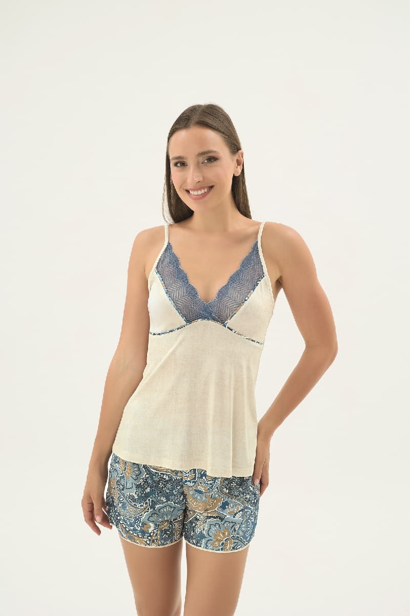 17586 KADIN İNCE ASKILI ŞORT TAKIM