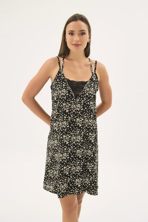 17618 KADIN İNCE ASKILI KISA GECELİK