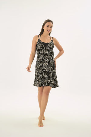 17618 KADIN İNCE ASKILI KISA GECELİK