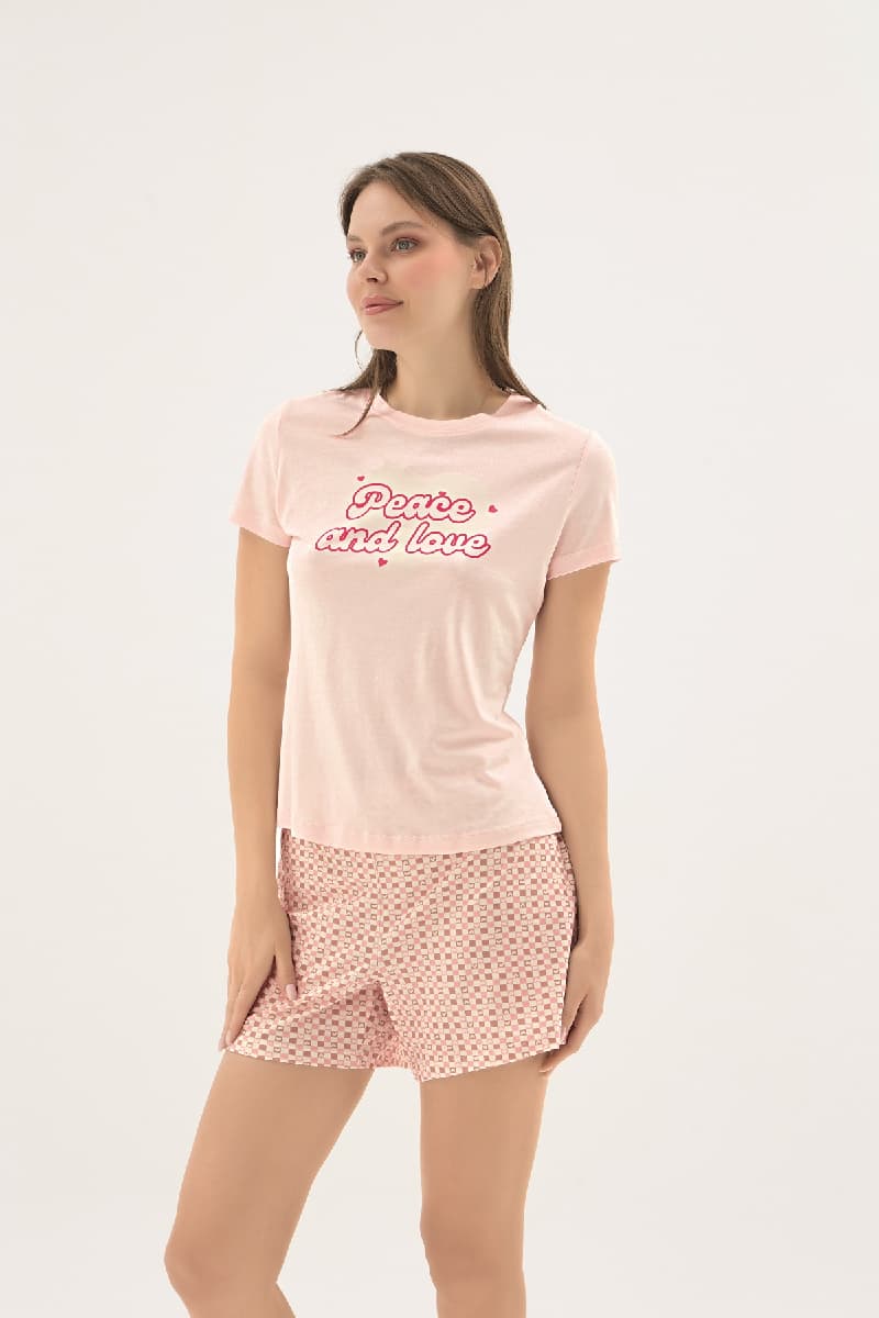 17656 KADIN BASKILI ŞORT TAKIM