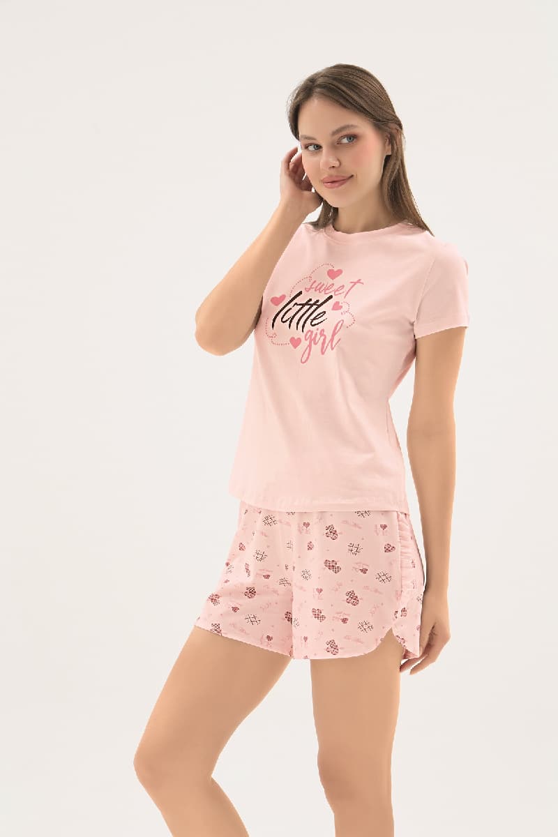 17658 KADIN BASKILI ŞORT TAKIM