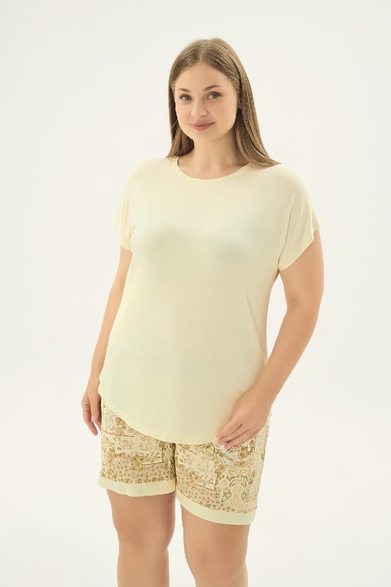 17668 KADIN BIG SIZE ŞORT TAKIM