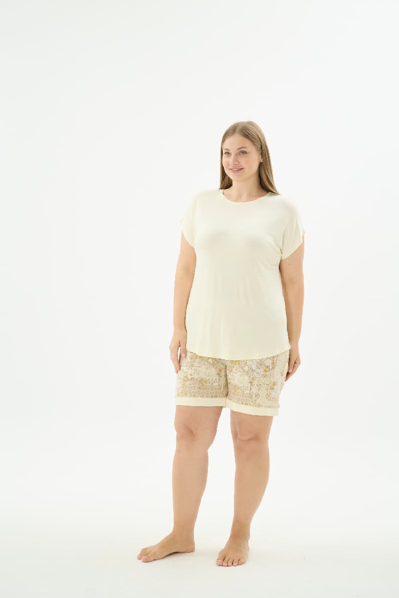 17668 KADIN BIG SIZE ŞORT TAKIM