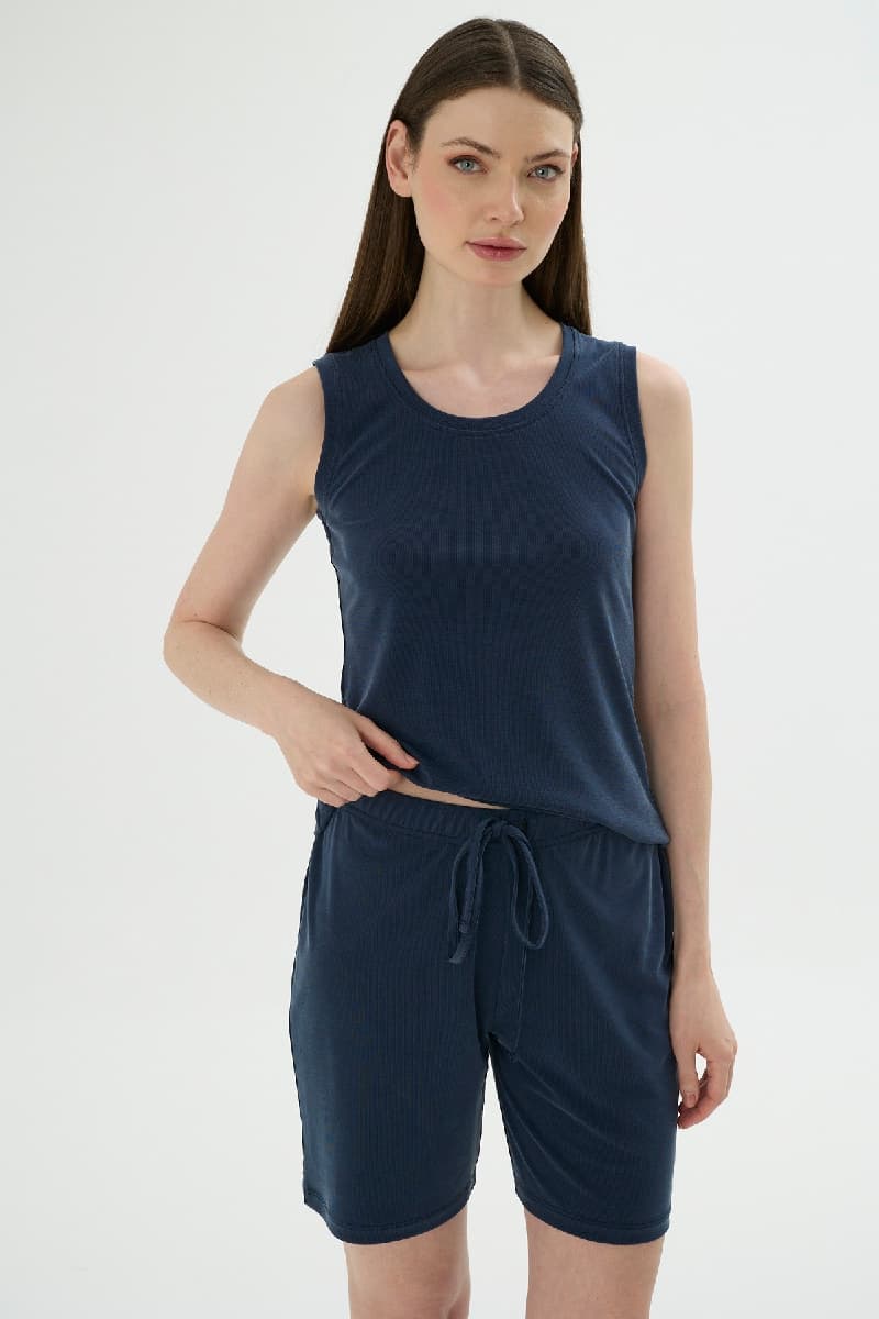 17847 KADIN GENİŞ ASKILI ŞORT TAKIM