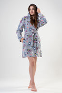 KADIN POLAR KAPSONLU CEPLI KISA SABAHLIK