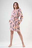 KADIN POLAR KAPSONLU CEPLI KISA SABAHLIK