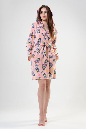 KADIN POLAR KAPSONLU CEPLI KISA SABAHLIK