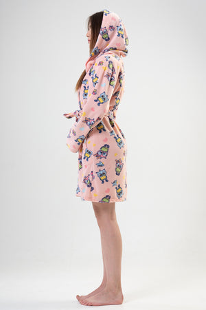 KADIN POLAR KAPSONLU CEPLI KISA SABAHLIK