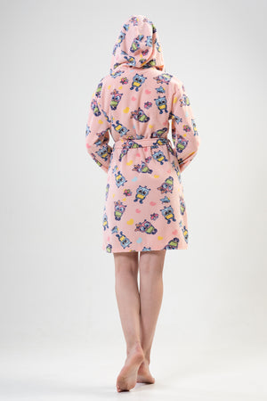 KADIN POLAR KAPSONLU CEPLI KISA SABAHLIK