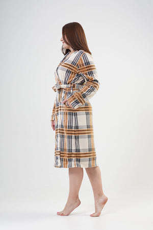 KADIN POLAR XXL SAL YAKA UZUN KOL UZUN CEPLI SABAHLIK