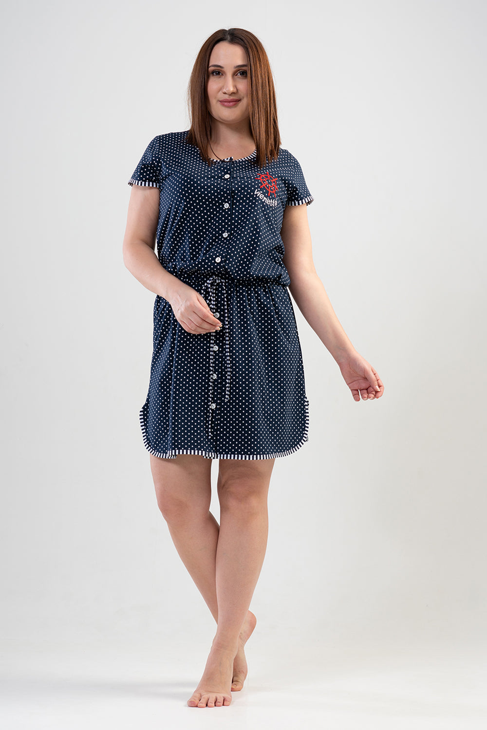 BAYAN P.SUPREM XXL O YAKA KEP KOL TAMAMI DUGMELI TUNIK