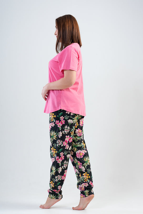 BAYAN P.SUPREM XXL O YAKA KISA KOL ETEGI OVAL PIJAMA TK