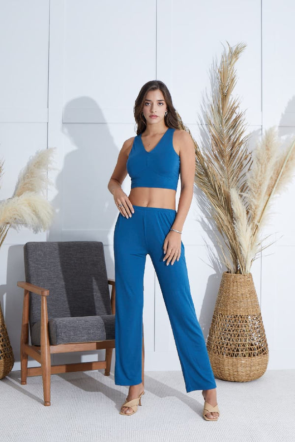 15805 BAYAN TAŞ BASKILI 3 LÜ PİJAMA TAKIM