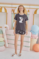 15761 BAYAN BASKILI ŞORT TAKIM