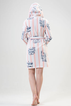 KADIN POLAR KAPSONLU CEPLI KISA SABAHLIK