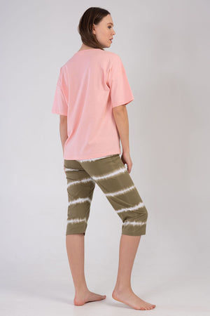 KADIN P.SUPREM V YAKA DUSUK OMUZLU KISA KOL KAPRI TAKIM