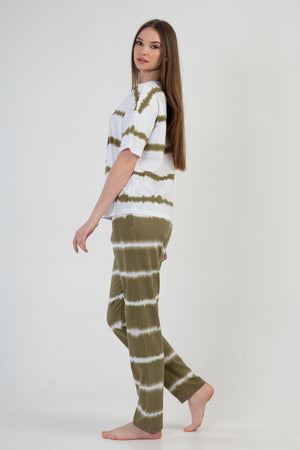 KADIN P.SUPREM V YAKA DUSUK OMUZLU KISA KOL PIJAMA TAKIM