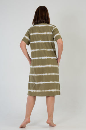 KADIN P.SUPREM XXL KISA KOL FERMUARLI CEP EV ELBISESI