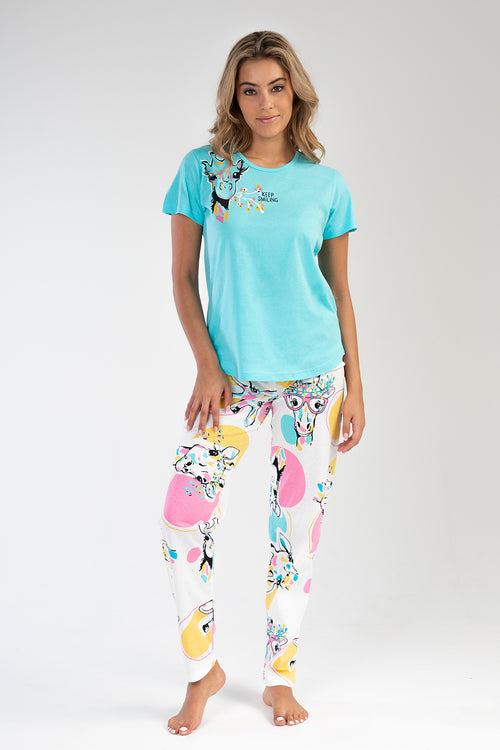 KADIN P.SUPREM O YAKA KISA KOL ETEGI OVAL PIJAMA TK