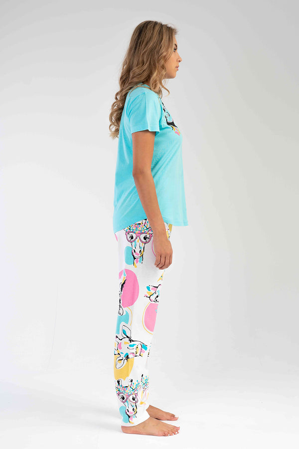 KADIN P.SUPREM O YAKA KISA KOL ETEGI OVAL PIJAMA TK