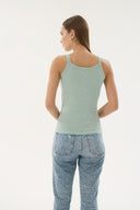 16155 KADIN FİTİLLİ İNCE ASKILI T-SHIRT