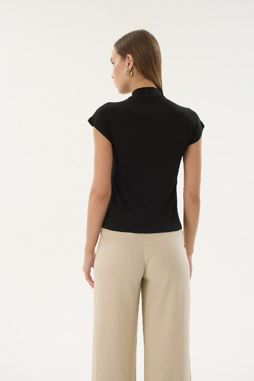 16267 MODAL BAYAN BALIKÇI YAKA T-SHIRT