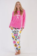 KADIN SOFT O YAKA UZUN KOL ETEGI OVAL MANSETLI CEPLI PIJAMA TAKIM