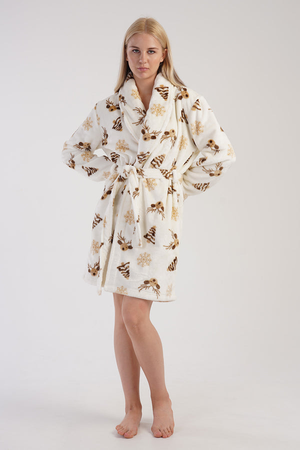 KADIN SOFT SAL YAKA UZUN KOL KISA CEPLI SABAHLIK