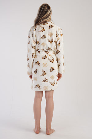 KADIN SOFT SAL YAKA UZUN KOL KISA CEPLI SABAHLIK