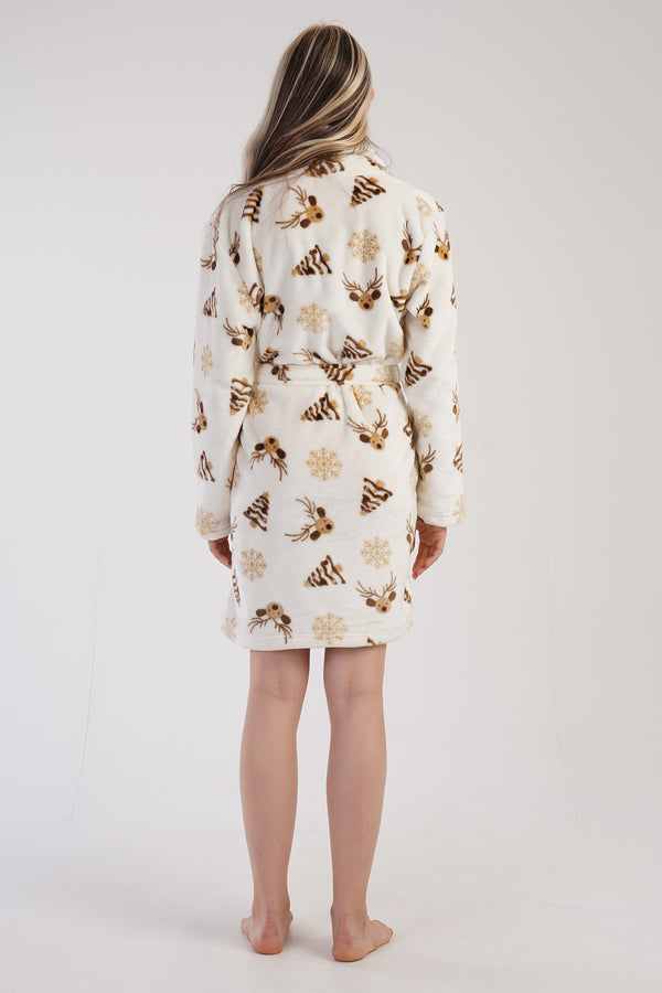 KADIN SOFT SAL YAKA UZUN KOL KISA CEPLI SABAHLIK