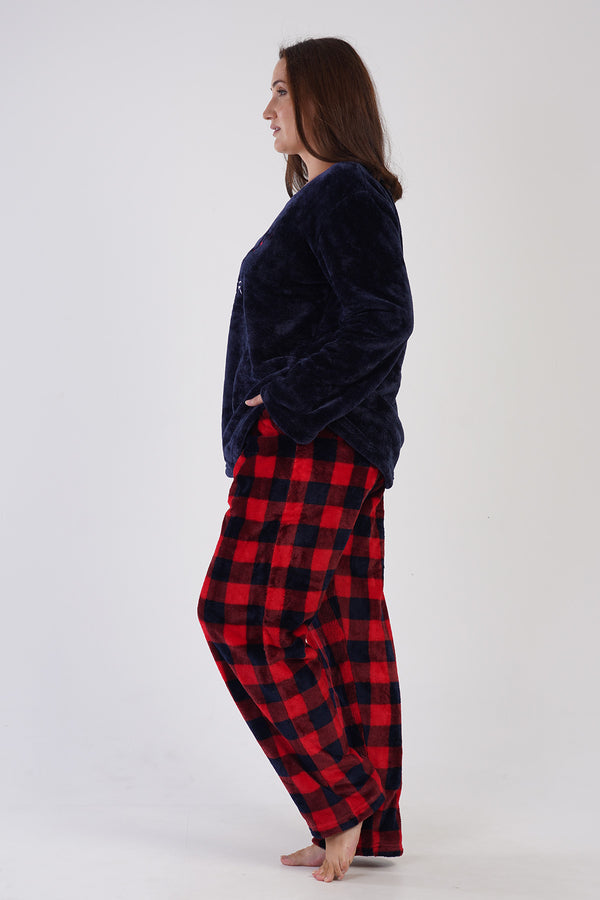 KADIN SOFT XXL O YAKA UZUN KOL ETEGI OVAL CEPLI PIJAMA TAKIM