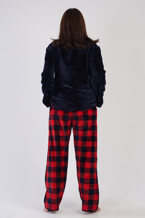 KADIN SOFT XXL O YAKA UZUN KOL ETEGI OVAL CEPLI PIJAMA TAKIM