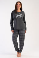 KADIN P.SUPREM XXL O YAKA UZUN KOL ETEGI OVAL MANSTELI PIJAMA TAKIM