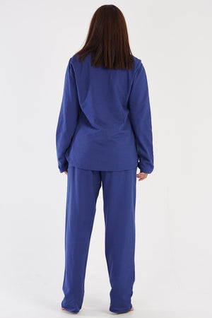 KADIN 2IPLIK XXL O YAKA UZUN KOL ETEGI OVAL CEPLI PIJAMA TAKIM