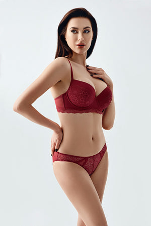 Kadın C Cup Desteksiz Sütyen Külot Takım